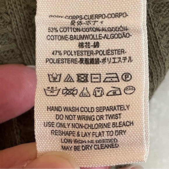 We The Free Wildcat Olive Thermal Dolman Sleeve Cowl Neck Top Women’s Size S - Picture 6 of 7